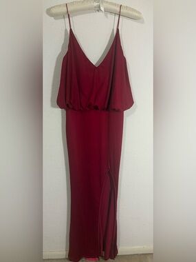 Toby Heart Ginger Elegant Glam Spaghetti-Strap V-Neck Maxi Dress